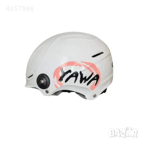 Каска мото PA523 с визьор, бял гланц