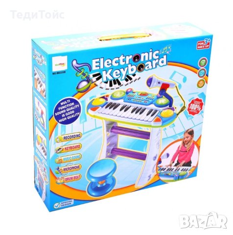 Забавно музикално пиано с микрофон, снимка 7 - Музикални играчки - 40800758