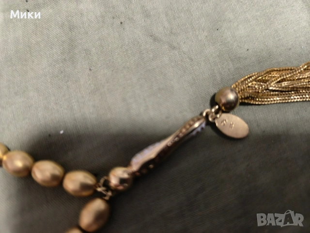 Ръчно изработена златна броеница 14к, снимка 2 - Колиета, медальони, синджири - 53392248