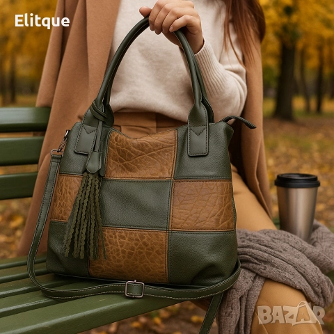 Ежедневна дамска чанта тип торба, през рамо, снимка 5 - Чанти - 52775366