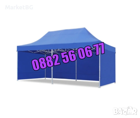 Сгъваема градинска шатра 3х6м, шатра хармоника 3х6 м, снимка 5 - Градински мебели, декорация  - 53250894