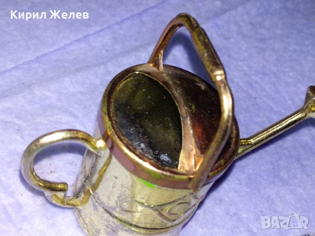 СТАРА МЕТАЛНА ФИГУРАЛНА МИНИАТЮРА на ГРАДИНСКА ЛЕЙКА За КОЛЕКЦИЯ ДЕКОРАЦИЯ 39881, снимка 4 - Колекции - 43598193
