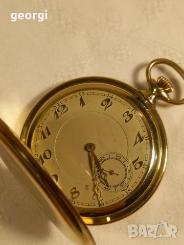 Позлатен джобен часовник , снимка 3 - Джобни - 43700761