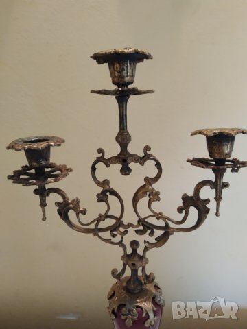 стар бароков свещник, снимка 2 - Антикварни и старинни предмети - 38568306