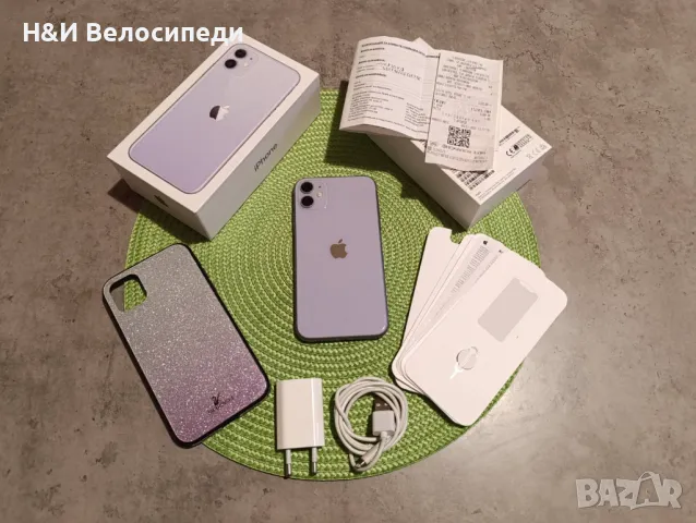 Iphone 11 Purple 64 GB КАТО НОВ !!!, снимка 2 - Apple iPhone - 48716193