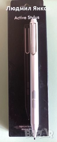 Нов метален Active Stylus – комплект с батерия и писци, снимка 2 - Лаптоп аксесоари - 52750530