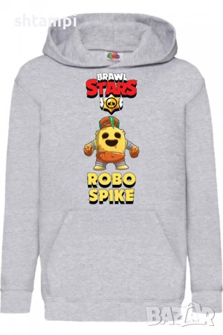 Детски Суитчър/Суитшърт Robo Spike,Brawl Stars,Игра,Подарък,Изненада,Забавление,Рожден Ден, снимка 2 - Детски анцузи и суичери - 38315784