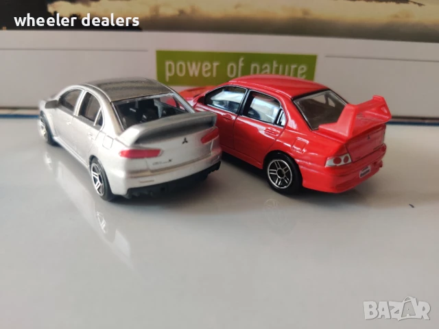 Метални колички Realtoy Mitsubishi Lancer VII и Mitsubishi Lancer Evo X в мащаб 1/64, снимка 3 - Колекции - 50843200