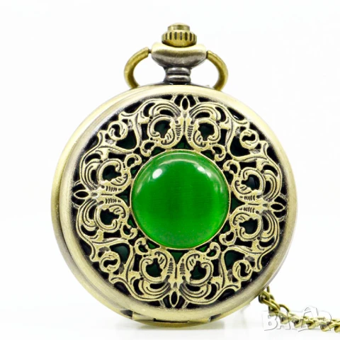 Нов Джобен часовник зелен камък моден аксесоар стилен медальон колие