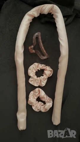  Голяма, стилна ролка за коса от коприна  , снимка 3 - Аксесоари за коса - 51802250
