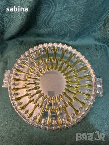 Плато/поднос от кристално стъкло за торта Walther Glas, снимка 2 - Сервизи - 53037113