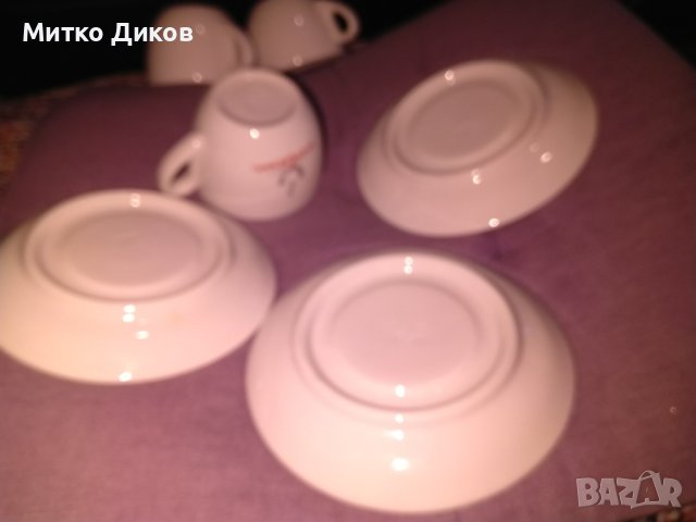 Ipa Italy 699 маркови порцеланови чаши 3броя с чинийки за кафе нови Фи-82мм Н-60мм, снимка 8 - Сервизи - 43855771