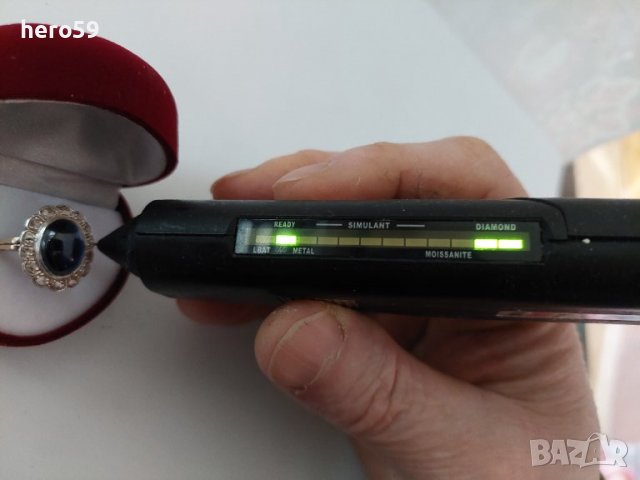 Стар антикварен златен дамски пръстен с диаманти и сапфир/злато 18 к. , снимка 13 - Пръстени - 39812205