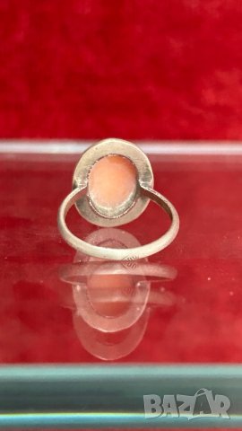 Сребърен пръстен с камеа, снимка 2 - Пръстени - 43923441