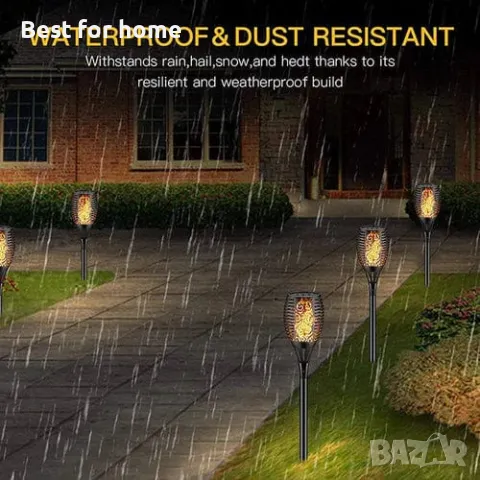 2 броя лампи за градина  тип ФАКЛИ с пламъчен ефект , снимка 7 - Соларни лампи - 50126955