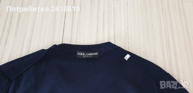 DOLCE & GABBANA Wool Italy Mens Size 52/L НОВО! ОРИГИНАЛ! Мъжкo Вълнeно тънко Пуловерче!, снимка 12 - Пуловери - 43215789