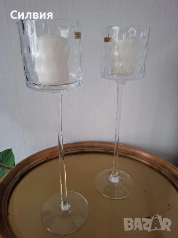 Комплект свещници Кристал, снимка 11 - Декорация за дома - 52250759