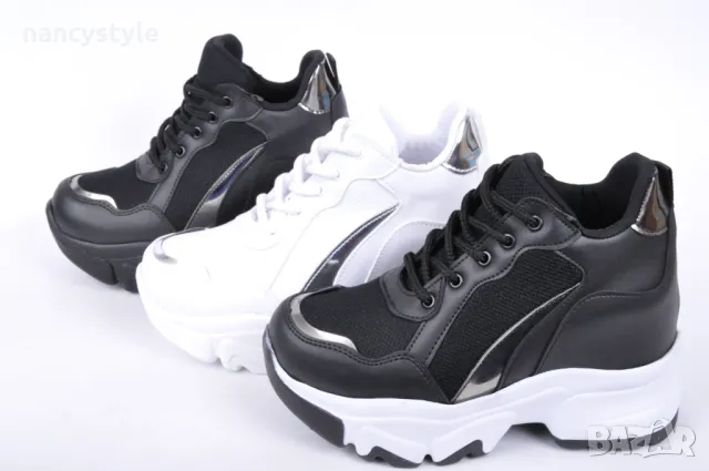 NEW! Дамски кецове на платформа - Три цвята, снимка 1