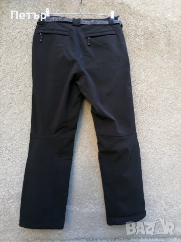 Продавам много плътен зимен черен мъжки софт шел панталон с кръпки на коленете Jack Wolfskin , снимка 12 - Панталони - 43019460