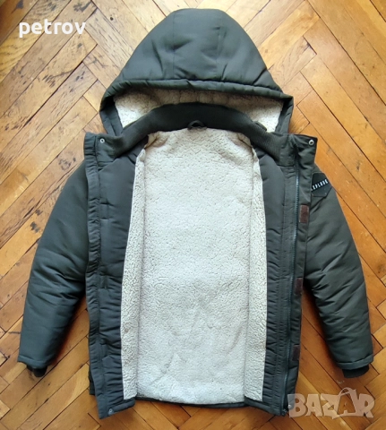 Детско Зимно Яке Канадка С Качулка За Момче 11-13г. Размер 158 С Дебела Вата, снимка 3 - Детски якета и елеци - 52060789