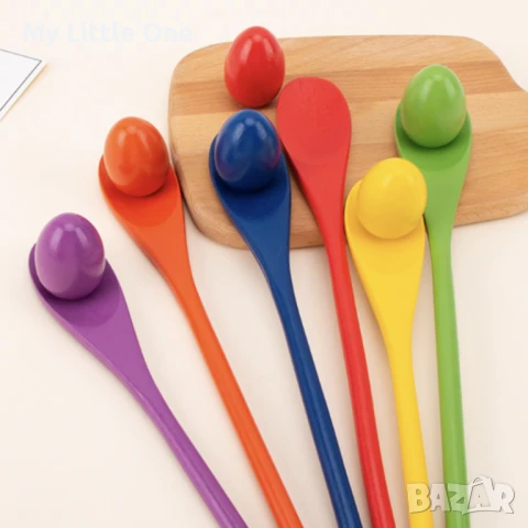 Дървена игра за баланс с яйца, снимка 2 - Образователни игри - 50998266