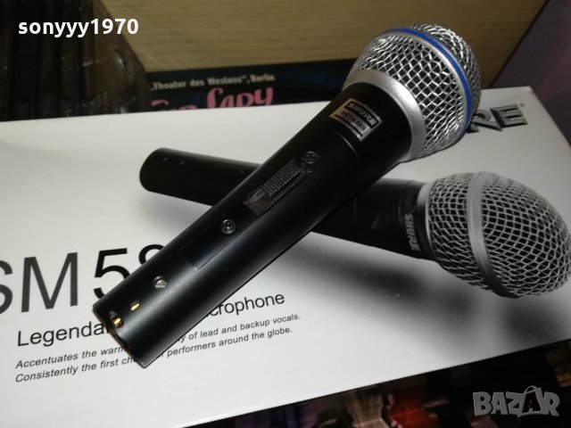 SHURE BETA 58S PROFI MICROPHONE-GERMANY 0701221915, снимка 9 - Микрофони - 35361535