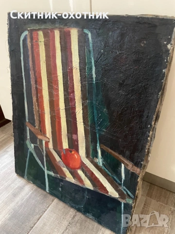 Стара маслена картина, снимка 5 - Антикварни и старинни предмети - 53284995