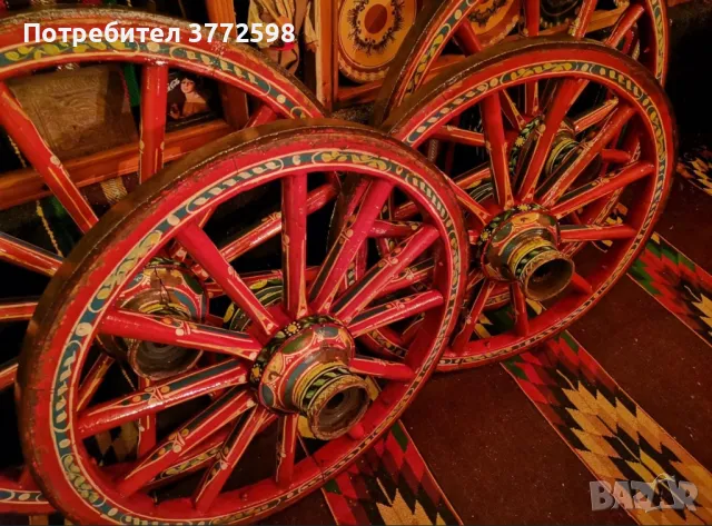 Рисувани колелета колела каруца, снимка 9 - Декорация за дома - 48066200