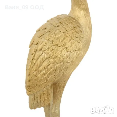41см! Златиста статуетка "Чапла", снимка 3 - Статуетки - 48506128