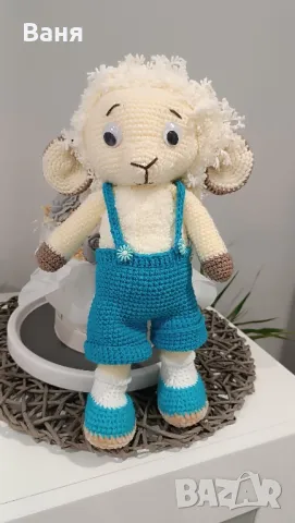 Ръчно плетена овца, снимка 4 - Кукли - 50364128