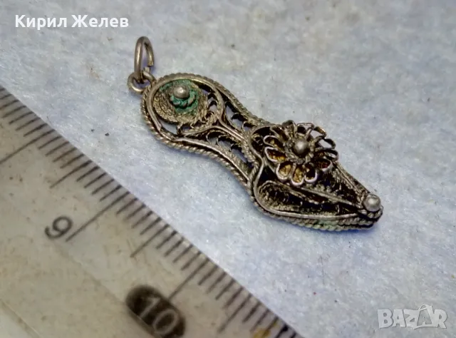 СТАРИНЕН ФИЛИГРАНЕН СРЕБЪРЕН МЕДАЛЬОН ЧЕХЪЛЧЕ СРЕБРО ВИСОКА ПРОБА ФИНА РЪЧНА МАЙСТОРСКА РАБОТА 20778, снимка 7 - Антикварни и старинни предмети - 49606504