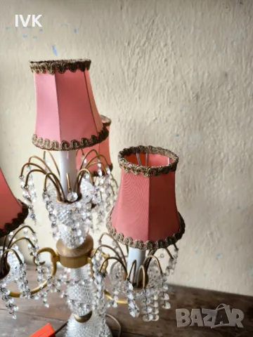 Кристална настолна лампа , снимка 8 - Антикварни и старинни предмети - 49966637