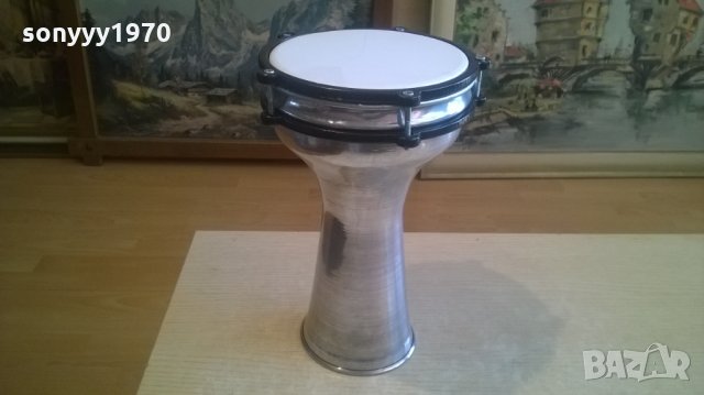 НОВА тарамбука с бяла ударна част-алуминиева-30х20см, снимка 3 - Ударни инструменти - 28121109