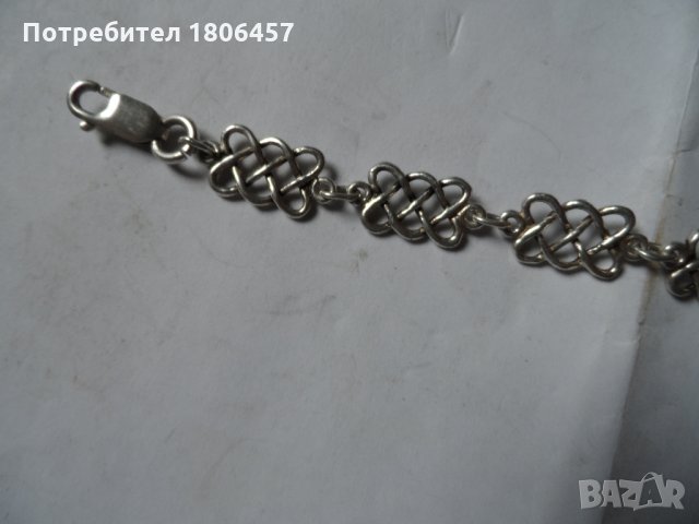 сребърна гривна - 1, снимка 6 - Гривни - 32981944