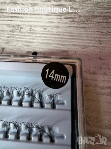 Нови мигли на снопчета 14 милиметра 🖤, снимка 4 - Козметика за лице - 52186781