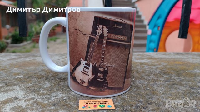 Чаши с китара или барабани. Бижута Луди гъби., снимка 2 - Подаръци за мъже - 37193392