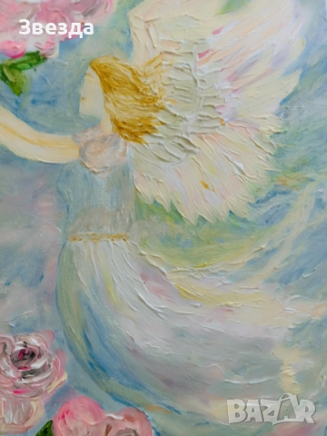 Картина "Небесна Роза", снимка 3 - Декорация за дома - 51847033