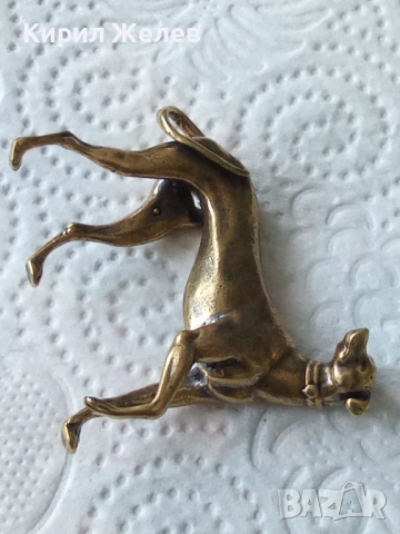 Бронзова фигурка на куче малка 52536, снимка 8 - Антикварни и старинни предмети - 52730470