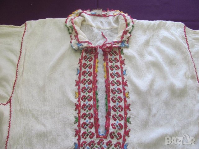 19 век Женска Риза Ръчна Бродерия Кенар, снимка 2 - Антикварни и старинни предмети - 36590606