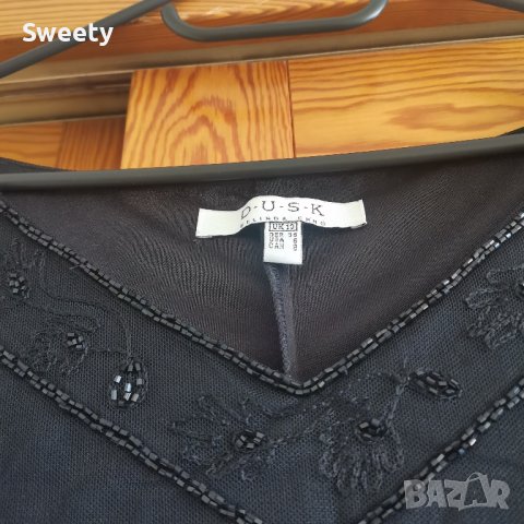 черна официална блуза, снимка 3 - Блузи с дълъг ръкав и пуловери - 43573614