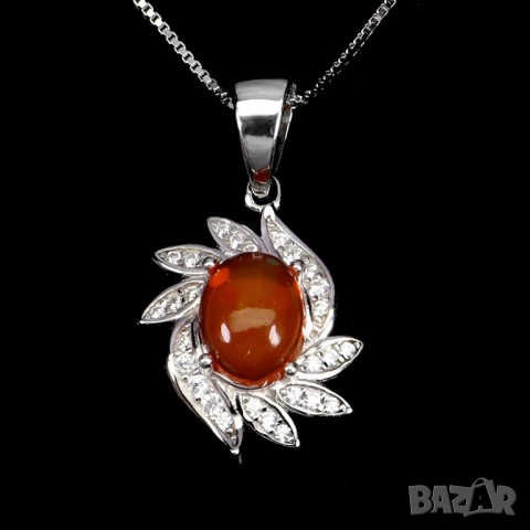 925 сребърни обеци с топаз, опал, гранат, апатит, подходящи за подарък, снимка 7 - Обеци - 51755722