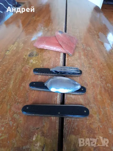 Стари сгъваеми вилица,лъжица и нож Rostfrei, снимка 3 - Други ценни предмети - 48079806
