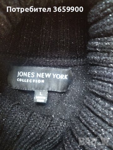 Дамско поло  Jones New York,L размер,с ламе, снимка 3 - Блузи с дълъг ръкав и пуловери - 43379301