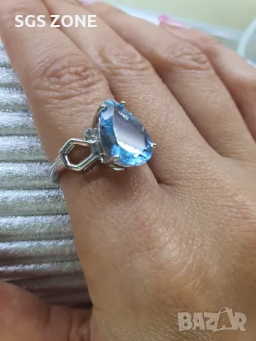 Стилен Комплект с Естествени Топази 💎, снимка 5 - Бижутерийни комплекти - 49893846