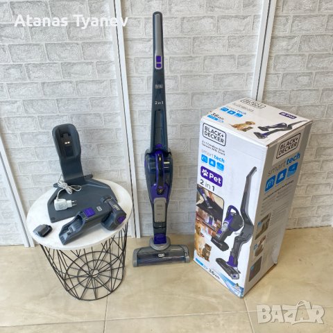 Вертикална безкабелна прахосмукачка Black+Decker SmartTech PetHair 18V, снимка 1 - Прахосмукачки - 43136037