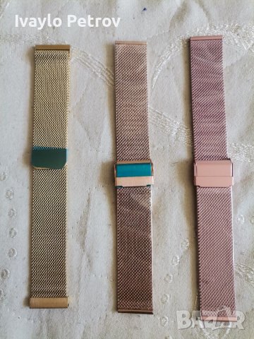 Метална верижка / каишка, стил Milanese - 20 / 22 мм. /HUAWEI GT, GT 2,PRO,WATCH 3 / GALAXY 1,2,3,4, снимка 13 - Каишки за часовници - 32452344