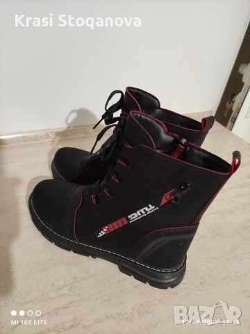 ❄️❄️ЗИМНИ❄️ МОДНИ Боти ТОПЛИ / НАБУК с Аксесоари + Подарък Аксесоар за Почистване , снимка 12 - Дамски боти - 39039713