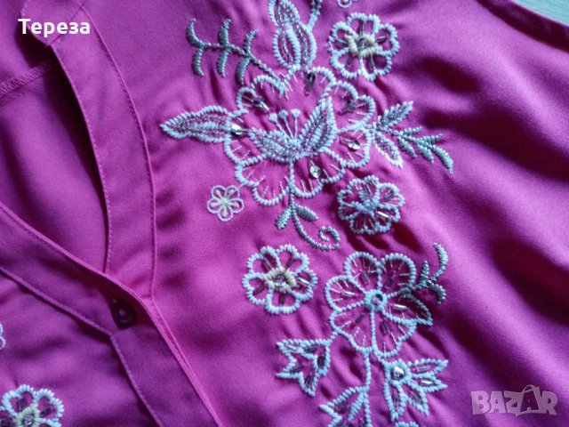 🆕 Риза с бродерия / XL, снимка 4 - Ризи - 26304575