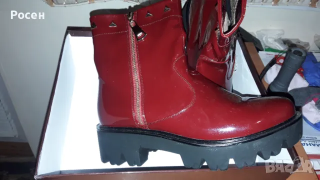 Дамски лачени боти 39, снимка 4 - Дамски боти - 48199173