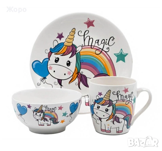 Детски порцеланов сервиз за хранене , 3 части различни фигури , снимка 7 - Сервизи - 52525590